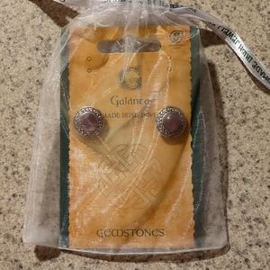 Amethyst Celtic stud earrings from Ireland